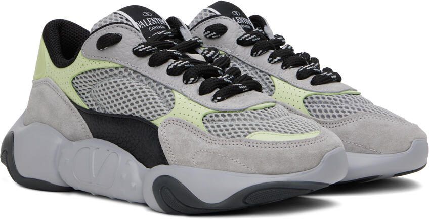 Valentino Garavani Gray Bubbleback Sneakers - Picture 2