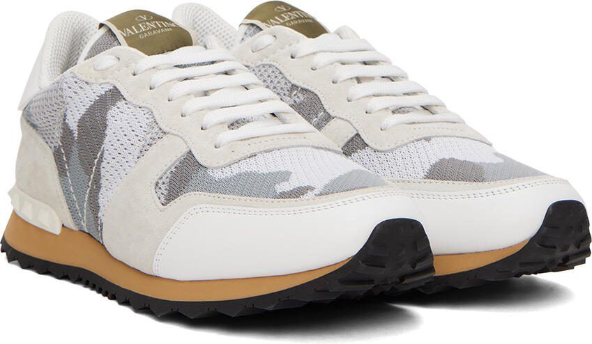 Valentino Garavani Gray Rockrunner Sneakers - Picture 2
