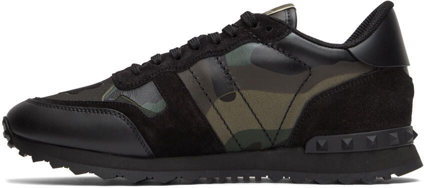 Valentino Garavani Green  Black Rockrunner Sneakers - Picture 3