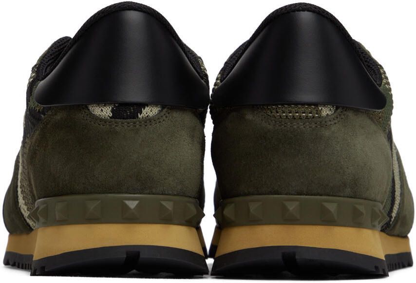 Valentino Garavani Khaki  Black Rockrunner Low-Top Sneakers