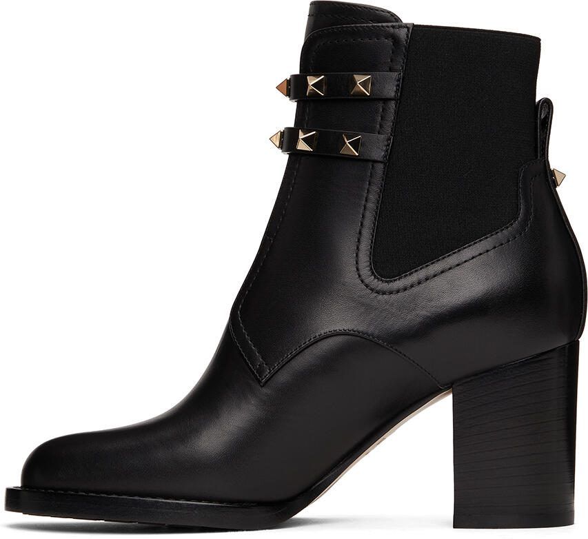 Valentino Garavani Leather Double Strap Rockstud Boots - Picture 2