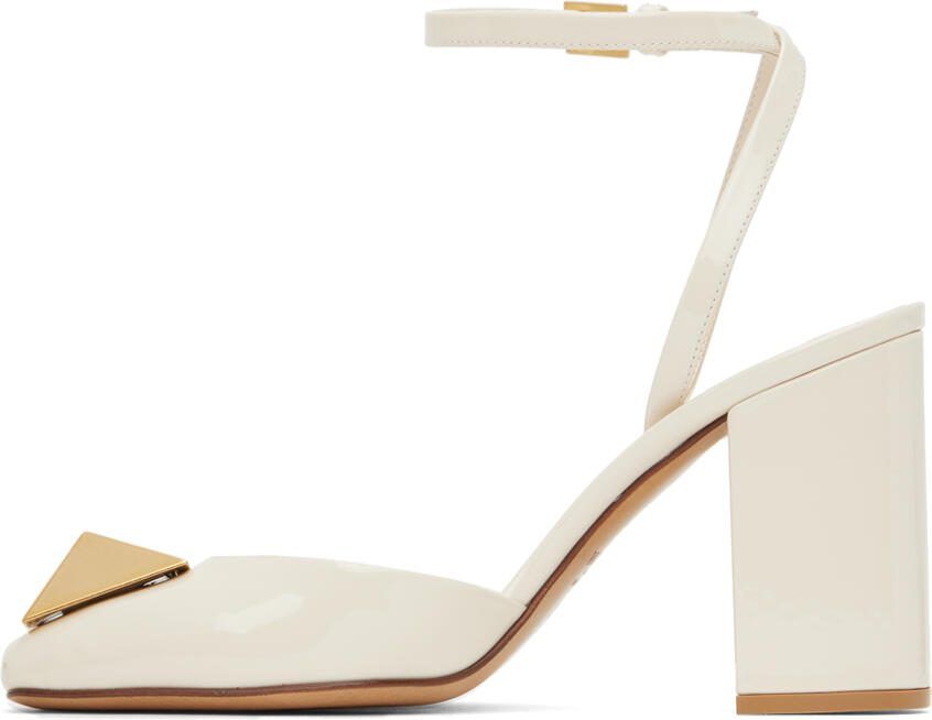 Valentino Garavani Off-White One Stud Heels - Picture 3