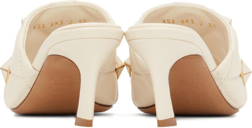 Valentino Garavani Off-White Quilted Heeled Sandals