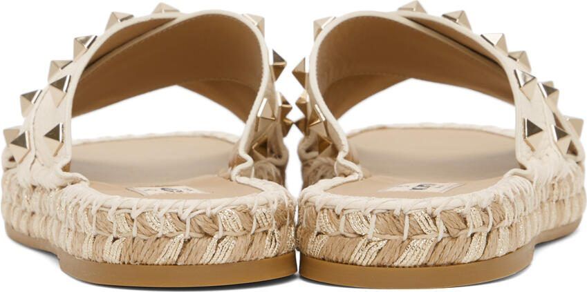 Valentino Garavani Off-White Rockstud Slide Sandals - Picture 2