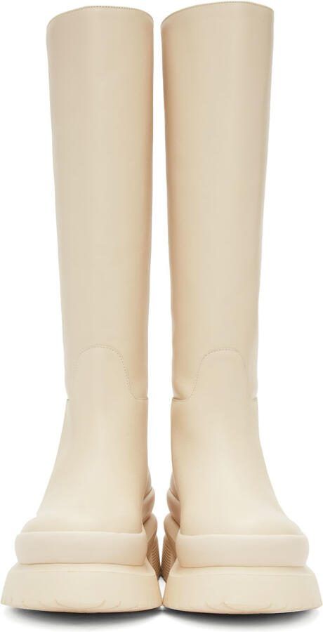 Valentino Garavani Off-White Roman Stud Boots - Picture 5