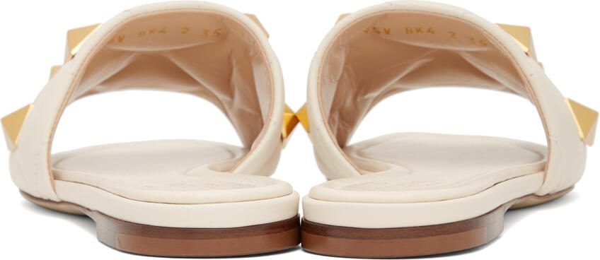 Valentino Garavani Off-White Roman Stud Sandals - Picture 2