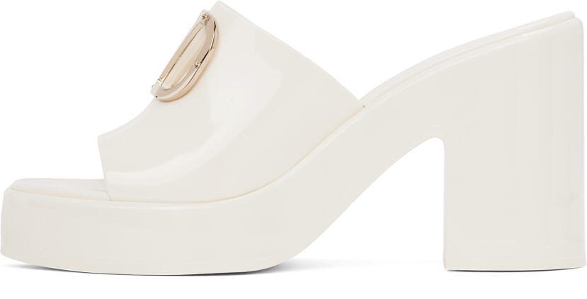 Valentino Garavani Off-White VLogo Heeled Sandals - Picture 3