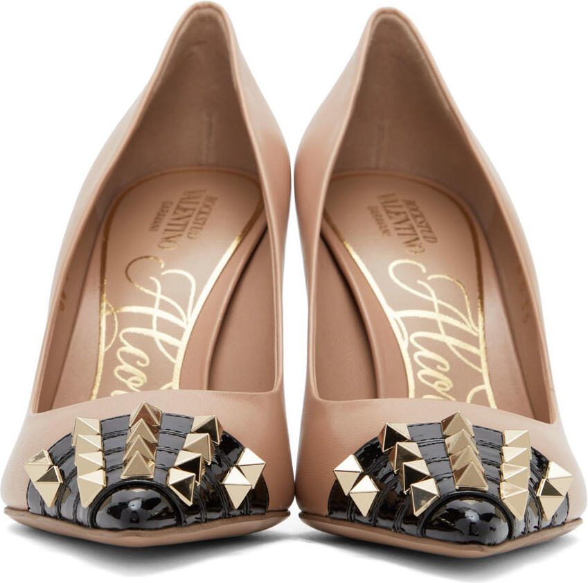 Valentino Garavani Pink Rockstud Alcove Heels - Picture 2