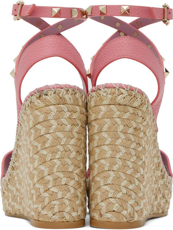 Valentino Garavani Pink Rockstud Heeled Sandals - Picture 3