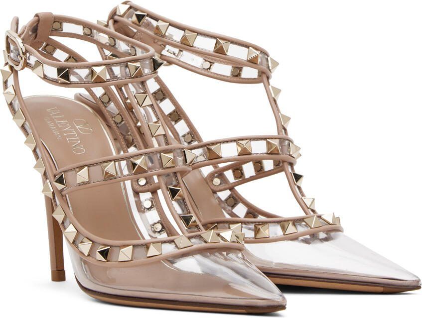 Valentino Garavani Pink Rockstud Heels - Picture 2