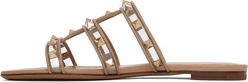 Valentino Garavani Pink Rockstud Slides - Picture 4