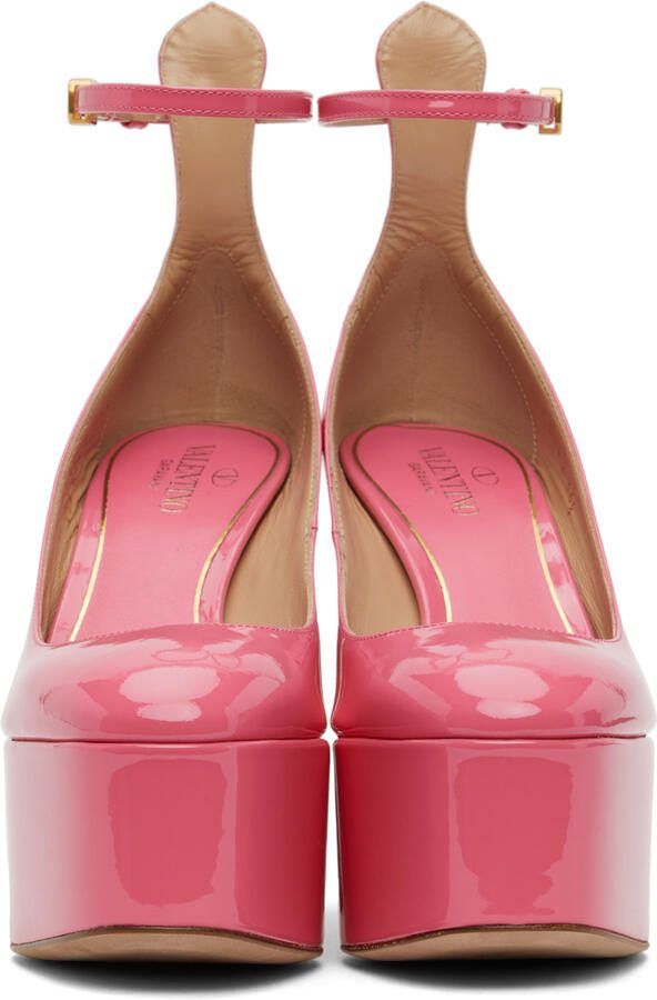 Valentino Garavani Pink Tan-Go Platform Pump Heels - Picture 2