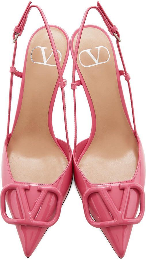 Valentino Garavani Pink VLogo Heels - Picture 3