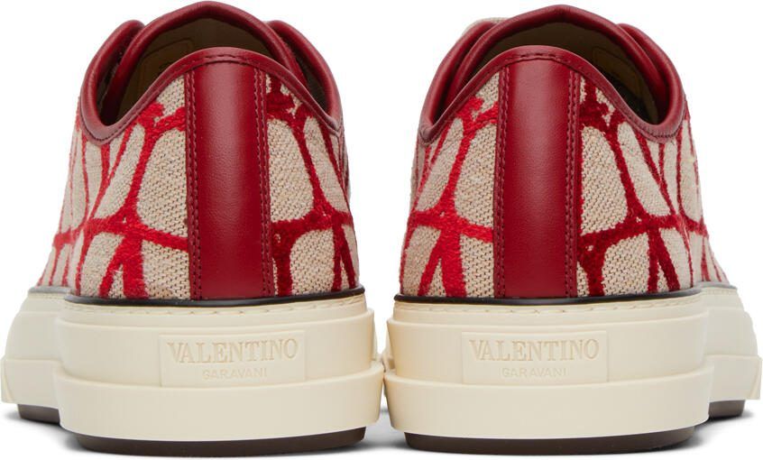 Valentino Garavani Red  Beige Totaloop Sneakers