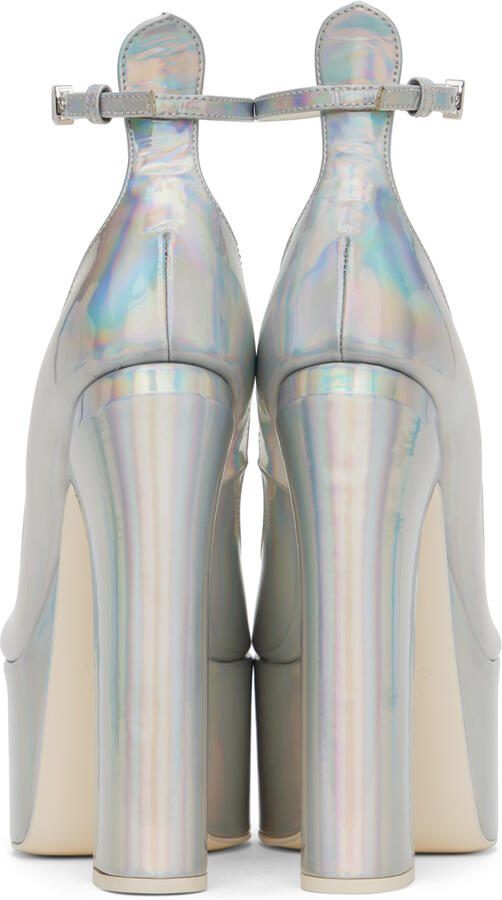 Valentino Garavani Silver Tan-Go Platform Heels - Picture 5