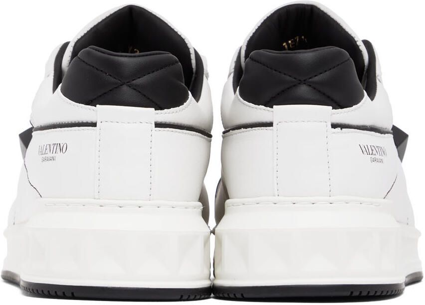 Valentino Garavani White  Black One Stud Sneakers