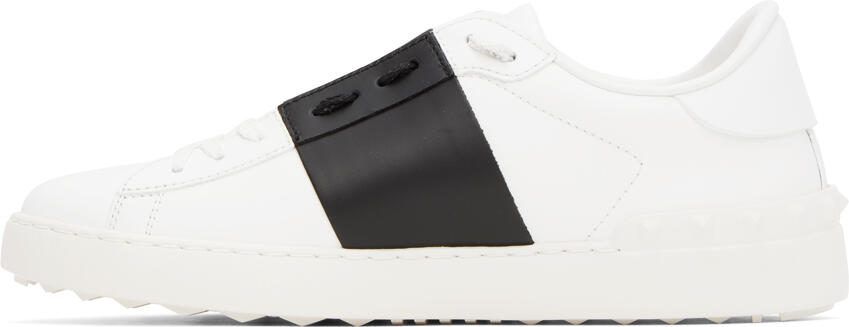 Valentino Garavani White  Black Open Sneakers - Picture 3