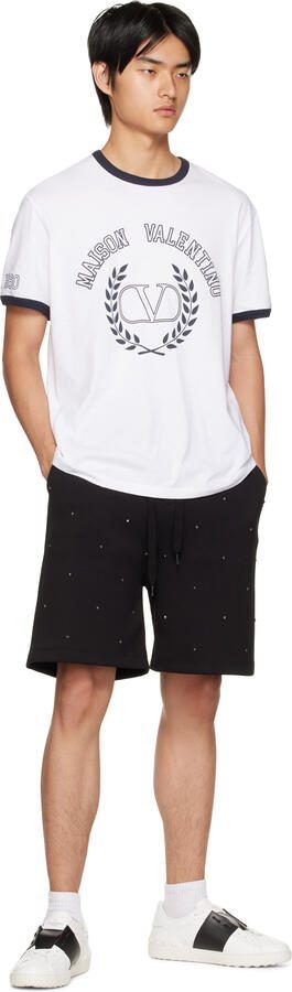 Valentino Garavani White  Black Open Sneakers - Picture 4