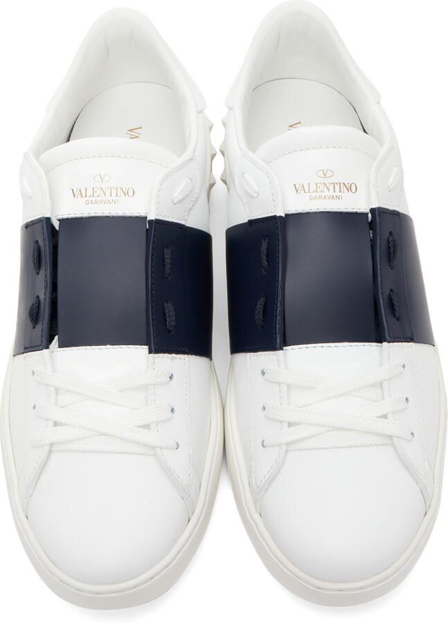 Valentino Garavani White  Black Open Sneakers