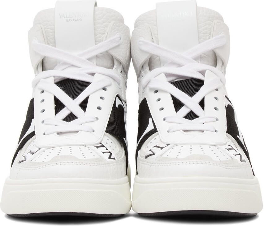 Valentino Garavani White  Black 'VL7N' Mid-Top Sneakers - Picture 2