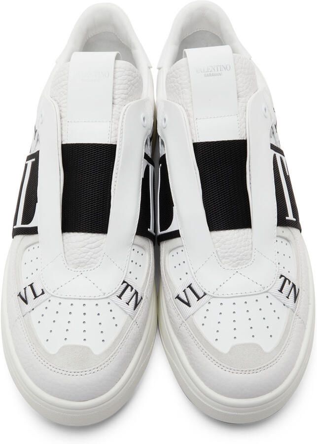 Valentino Garavani White  Black 'VLTN' Low-Top Sneakers