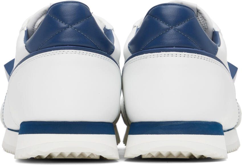 Valentino Garavani White  Blue Stud Around Sneakers