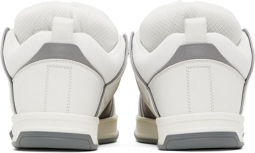 Valentino Garavani White  Burgundy Open Skate Low-Top Sneakers