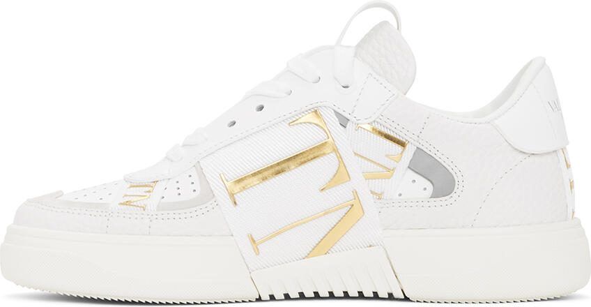 Valentino Garavani White  Gold 'VL7N' Sneakers - Picture 4