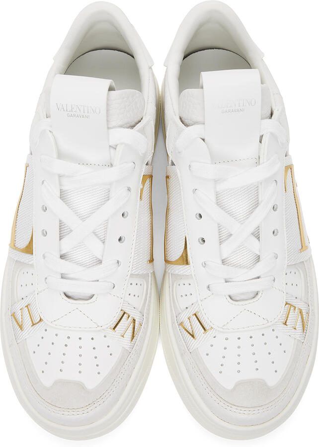 Valentino Garavani White  Gold 'VL7N' Sneakers