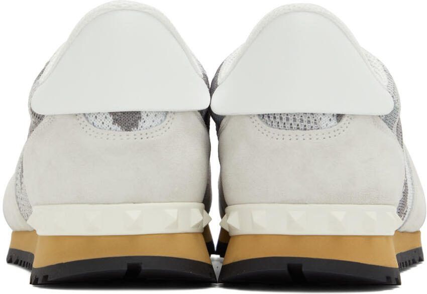 Valentino Garavani White  Gray Rockrunner Sneakers
