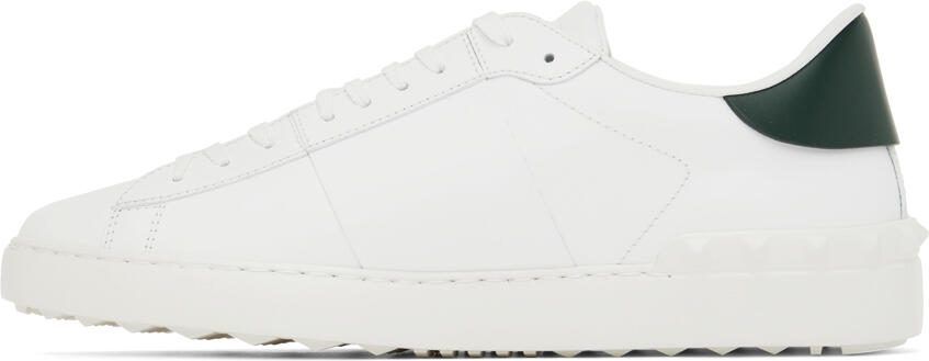 Valentino Garavani White  Green VLTN Low-Top Sneakers - Picture 3