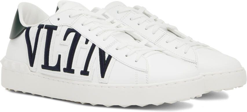 Valentino Garavani White  Green VLTN Low-Top Sneakers - Picture 2