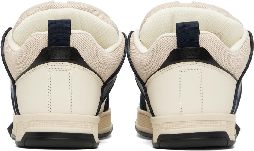 Valentino Garavani White  Navy Open Skate Sneakers - Picture 2