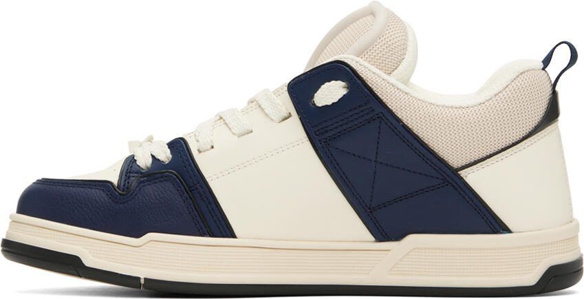 Valentino Garavani White  Navy Open Skate Sneakers - Picture 3