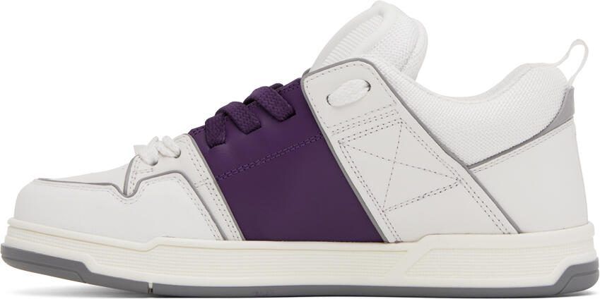 Valentino Garavani White  Purple Open Skate Sneakers - Picture 3