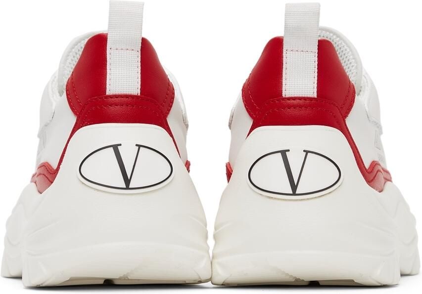 Valentino Garavani White  Red Gumboy Sneakers - Picture 2