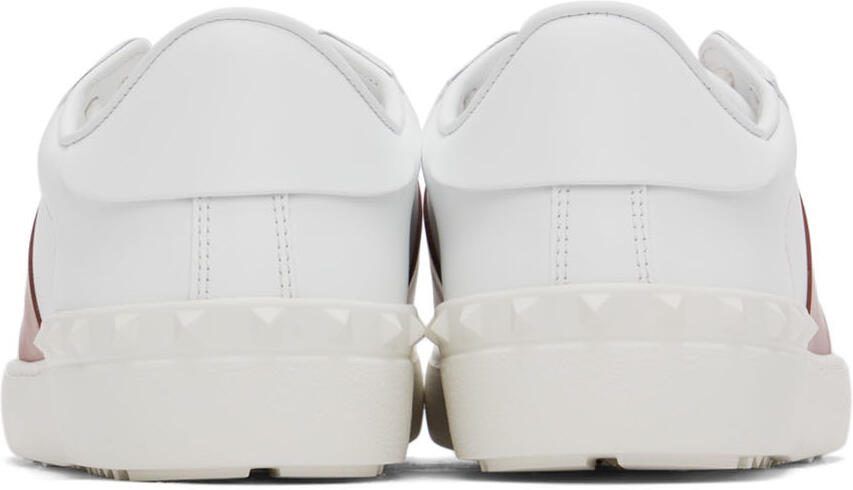 Valentino Garavani White  Red Leather Open Sneakers - Picture 2
