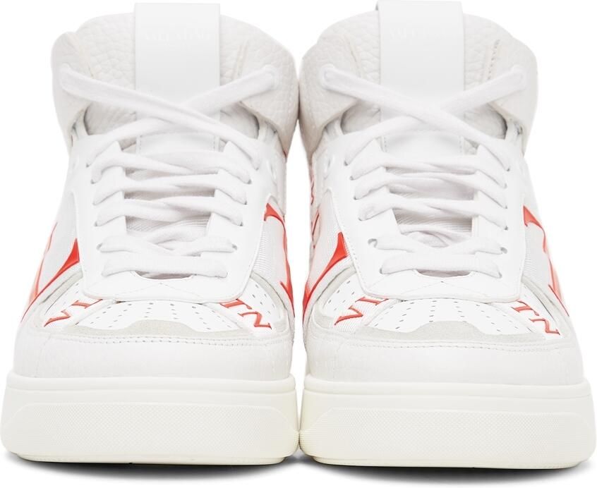 Valentino Garavani White  Red 'VL7N' High-Top Sneakers - Picture 2