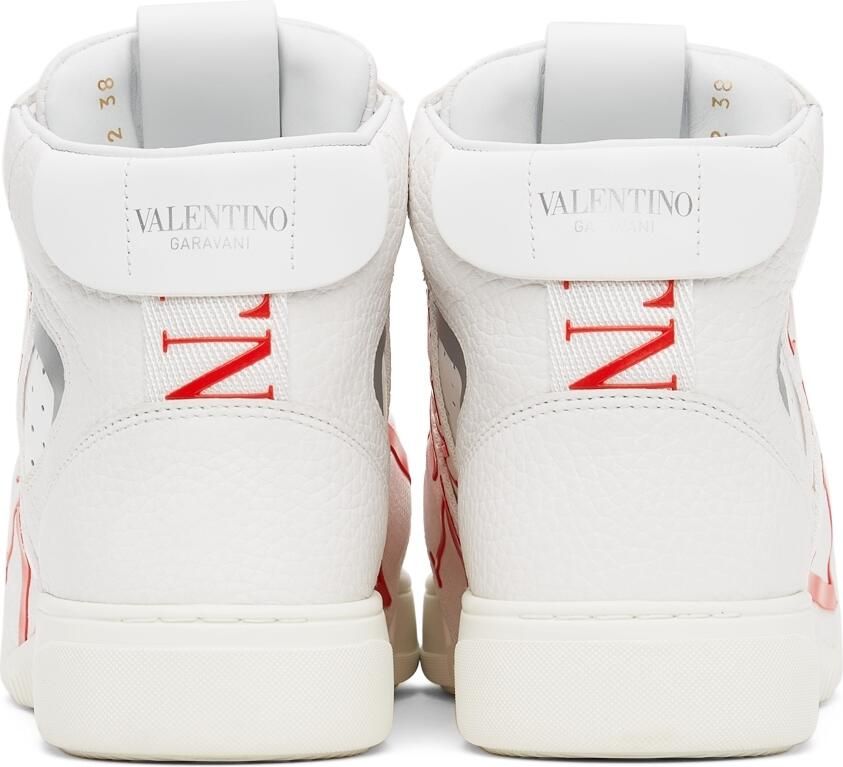 Valentino Garavani White  Red 'VL7N' High-Top Sneakers