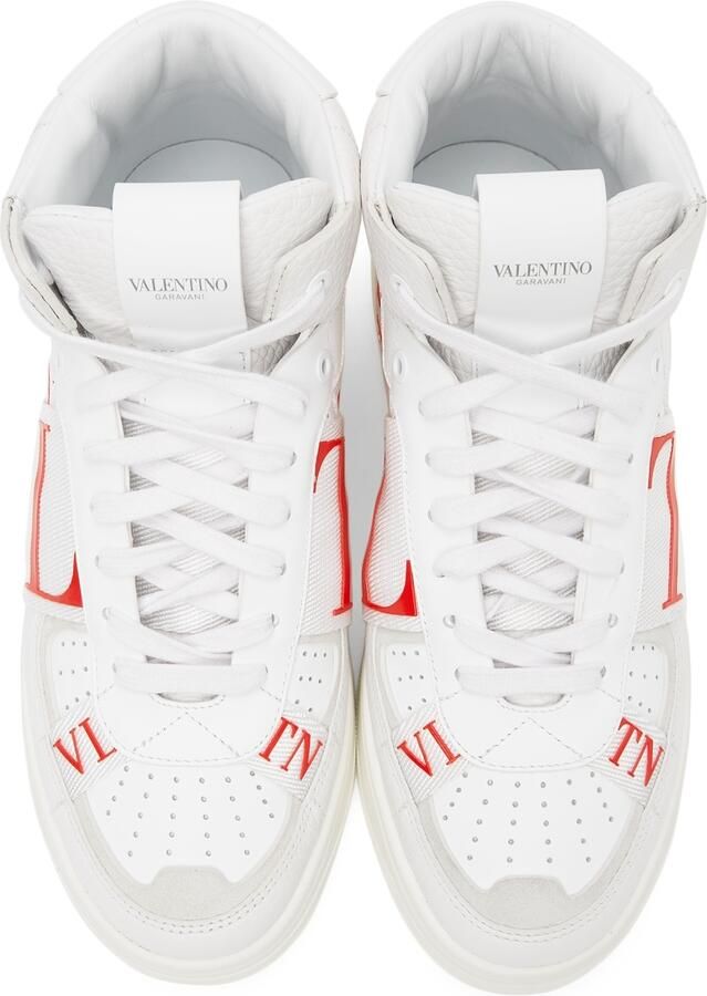 Valentino Garavani White  Red 'VL7N' High-Top Sneakers - Picture 3