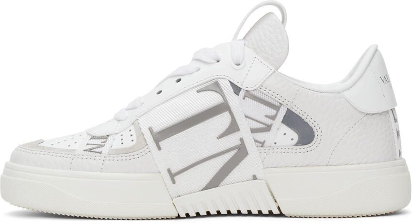 Valentino Garavani White  Silver 'VL7N' Low-Top Sneakers - Picture 4