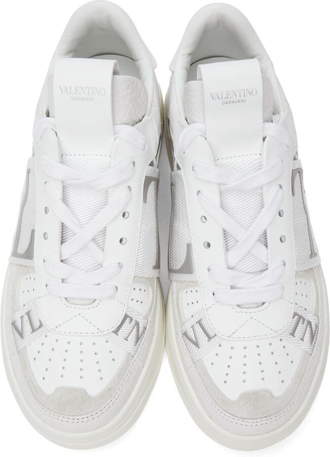 Valentino Garavani White  Silver 'VL7N' Low-Top Sneakers - Picture 2