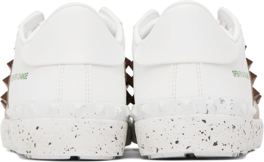 Valentino Garavani White  Tan 'Open For A Change' Sneakers