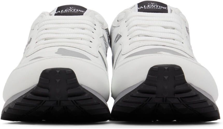 Valentino Garavani White Camo Rockrunner Sneakers - Picture 3