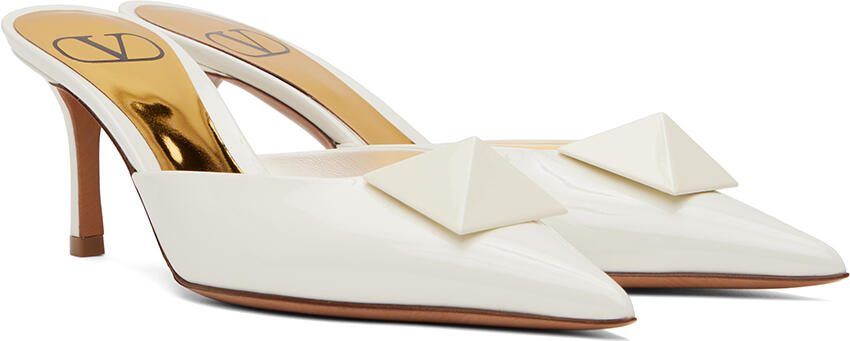 Valentino Garavani White One Stud Heels - Picture 2