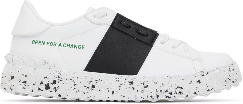 Valentino Garavani White  Black Open For A Change Sneakers