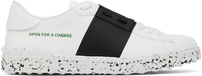 Valentino Garavani White  Black Open For A Change Sneakers