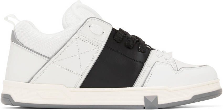 Valentino Garavani White  Black Open Skate Sneakers - Picture 5
