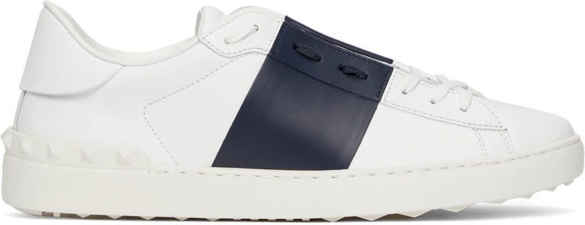 Valentino Garavani White  Black Open Sneakers - Picture 5