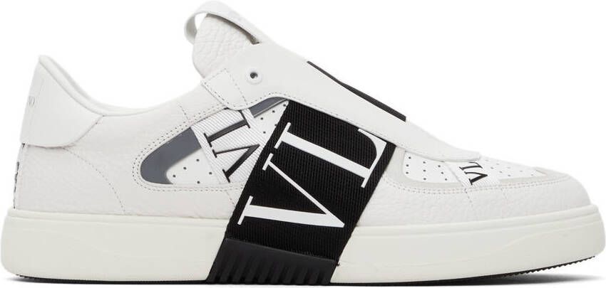 Valentino Garavani White  Black 'VLTN' Low-Top Sneakers - Picture 5